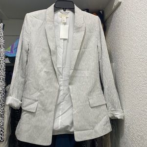 H&M striped blazer
